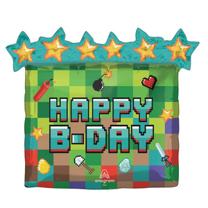 SuperShape Foil - TNT PIXEL PARTY HAPPY B-DAY