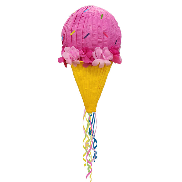 Amscan Ice Cream Cone 3D Shape Pull String Pinata