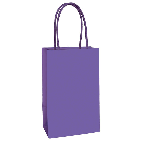 Amscan Kraft Treat Bags New Purple 8 Pack