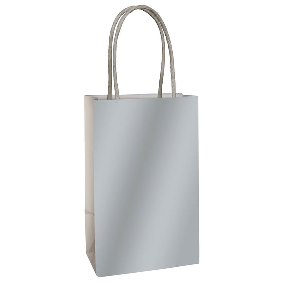 Amscan Kraft Treat Bags Silver 8 Pack