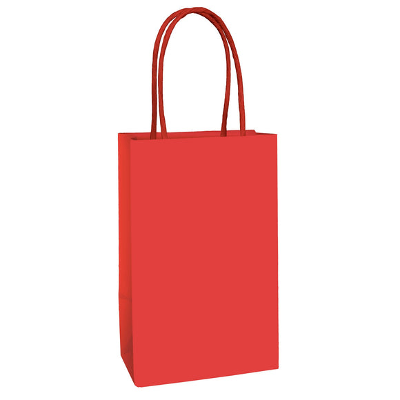 Amscan Kraft Treat Bags Apple Red 8 Pack