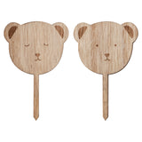 Teddy Bear Wooden Cupcake Toppers
