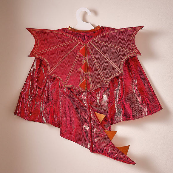FANCY DRESS DRAGON RED CAPE
