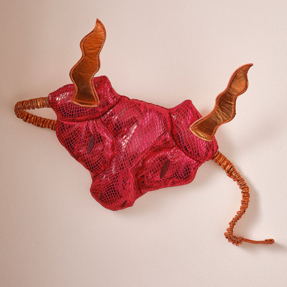 FANCY DRESS RED DRAGON MASK
