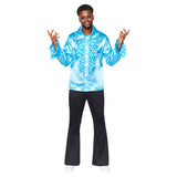 Amscan Satin Ruffle Blue Shirt XL