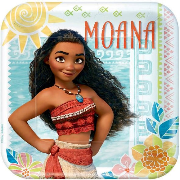 Party Paper Plates 23cm - MOANA