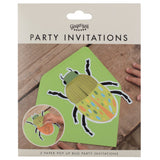 Ginger Ray Bugging Out Beetle Party Invitations 16cm 5Pk
