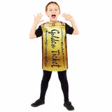 Amscan Charlie & The Chocolate Factory Golden Ticket Wonka Bar Kids Costume 3-7 Years