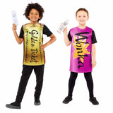 Amscan Charlie & The Chocolate Factory Golden Ticket Wonka Bar Kids Costume 3-7 Years