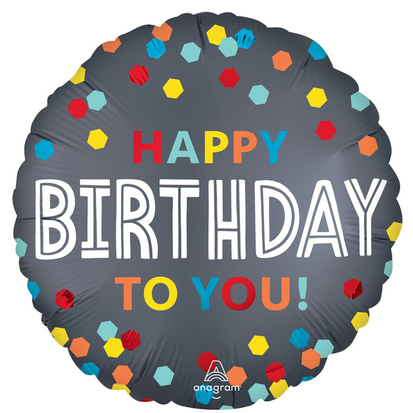 45cm Foil Balloon - HAPPY BIRTHDAY TO YOU