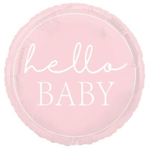 45cm Foil Balloon -  HELLO BABY PINK