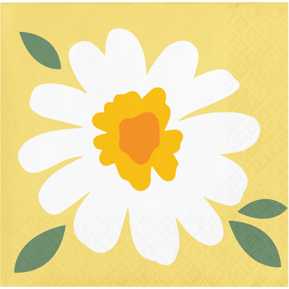 Sweet Daisy Beverage Napkins