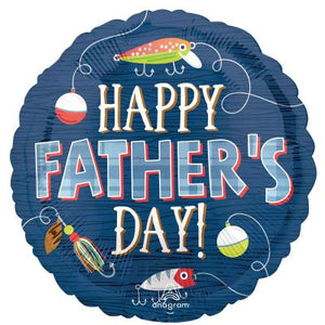 45cm Foil - HAPPY FATHERS DAY! HOOKED ON DAD