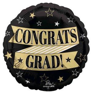 45cm Foil Balloon -  Congrats Grad!
