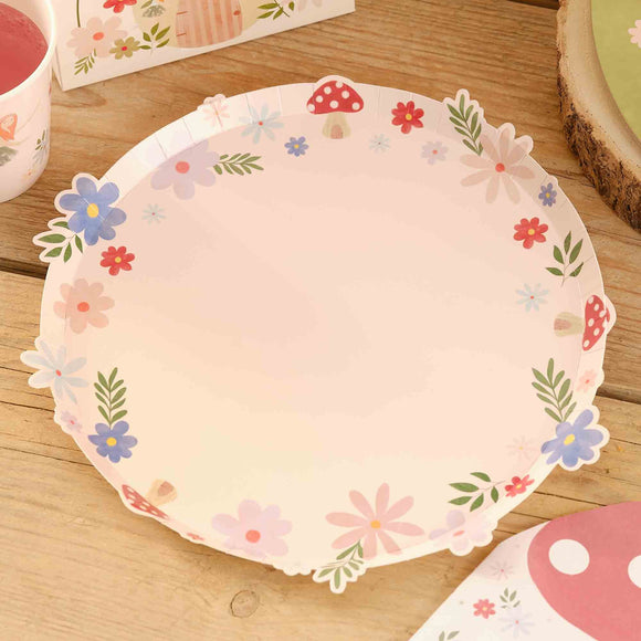 Ginger Ray Fairy Garden Floral Plates