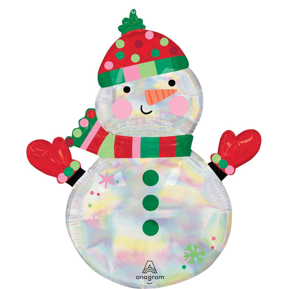 SuperShape Foil - Shimmering Iridescent Snowman