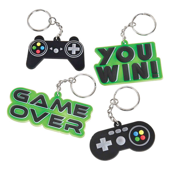 Level Up Gaming Key Chains 8 Pack