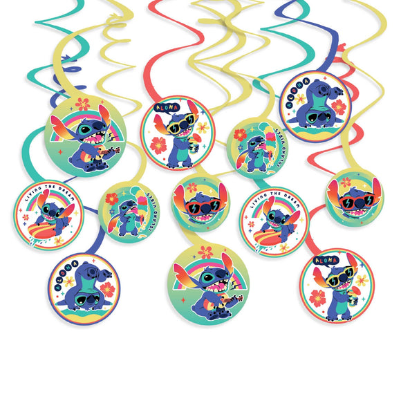 STITCH HANGING SPIRAL DECORATIONS