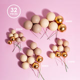 Sprinks Cake Ball Toppers Champagne Gold 32Pk