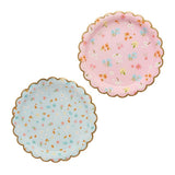 Hootyballoo Ditsy Floral Tea Party Scalloped Paper Lunch Plates 8Pk