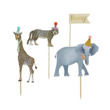Hooty Balloo Party Animals Cake Toppers 4Pk