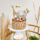 Hooty Balloo Party Animals Cake Toppers 4Pk