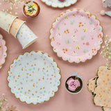 Hootyballoo Ditsy Floral Tea Party Scalloped Paper Lunch Plates 8Pk