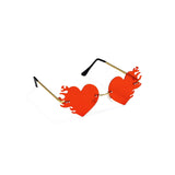 Valentine's Day Flaming Heart Glasses
