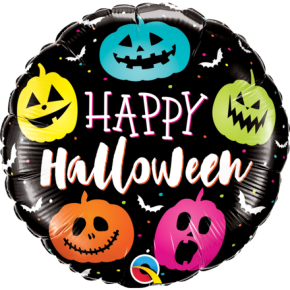 45cm Foil Balloon - HAPPY HALLOWEEN (PUMPINK)