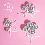 Sprinks Silver Disco Ball Toppers 12Pk