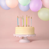 15cm Gold Double Dipped Cake Candles Pastel 12 Pack