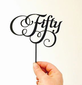 Acrylic Cake Topper - Fifty