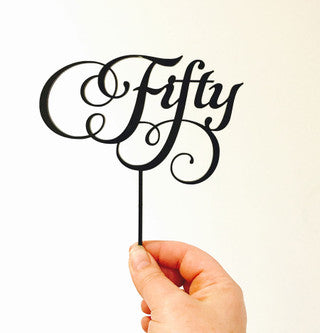 Acrylic Cake Topper - Fifty