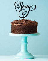 Acrylic Cake Topper - Sixty