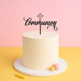 Religious Cake Topper - Generic Communion with Cross