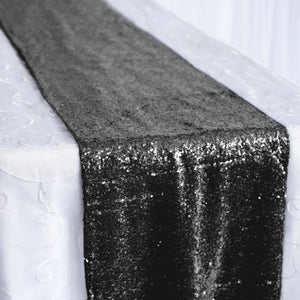 BLACK SEQUIN TABLE RUNNER