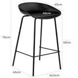 HIRE - Bobby Steel Bar Stools