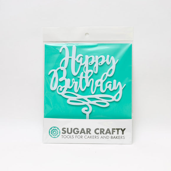 Sugar Crafty Cake Topper - Happy Birthday Opaque