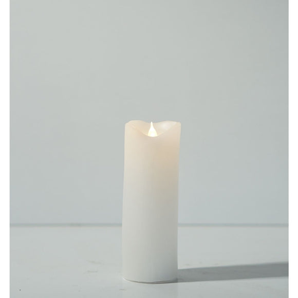 ALIGN LIGHT WHITE REAL WAX CANDLE - MELTED LOOK - 5 X 15
