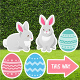 5 PIECE EASTER EGG HUNT SET CUTOUTS