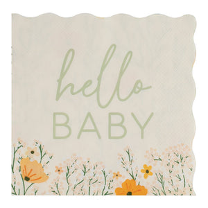HELLO BABY NAPKINS (16PK)