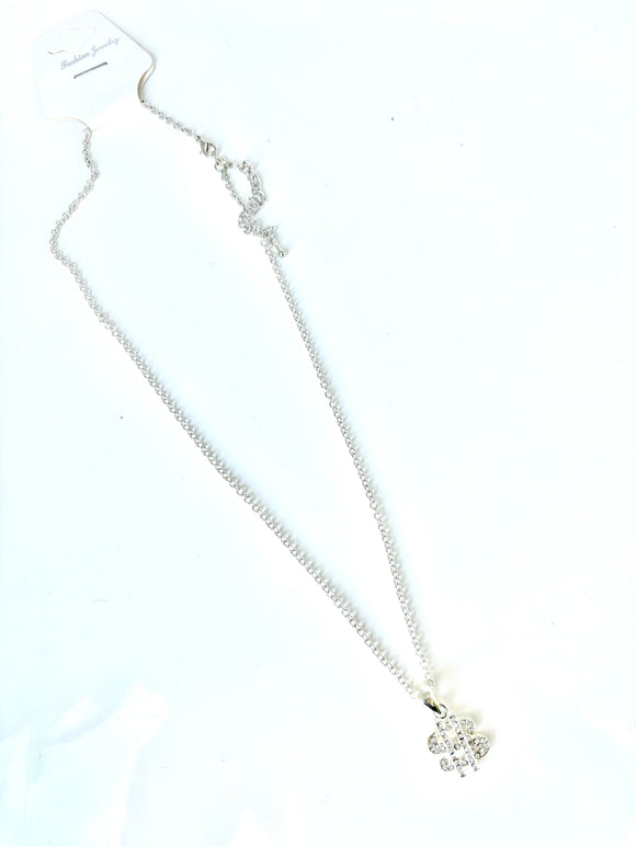 SILVER $ BLING NECKLACE