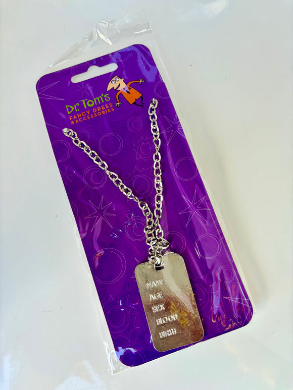 MILITARY DOG TAG NECKLACE