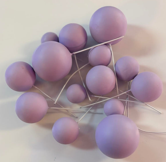 FAUX LILAC BALL CAKE TOPPERS