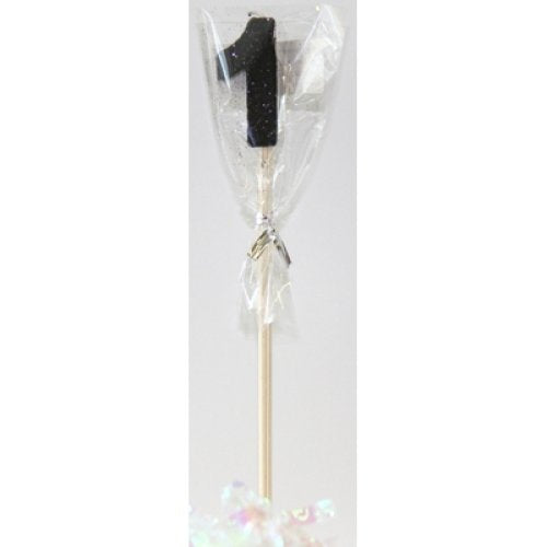 LONG STICK CANDLE #1 (BLACK GLITTER)