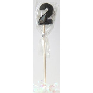 LONG STICK CANDLE #2 (BLACK GLITTER)