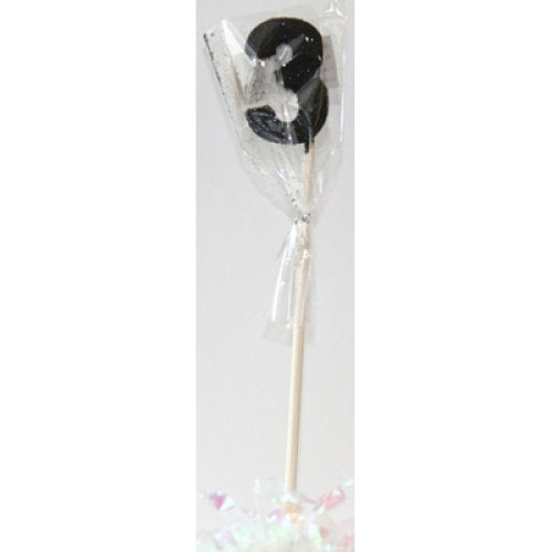 LONG STICK CANDLE #3 (BLACK GLITTER)