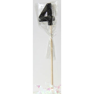 LONG STICK CANDLE #4 (BLACK GLITTER)