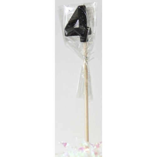 LONG STICK CANDLE #4 (BLACK GLITTER)