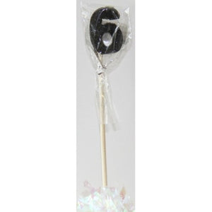 LONG STICK CANDLE #6 (BLACK GLITTER)